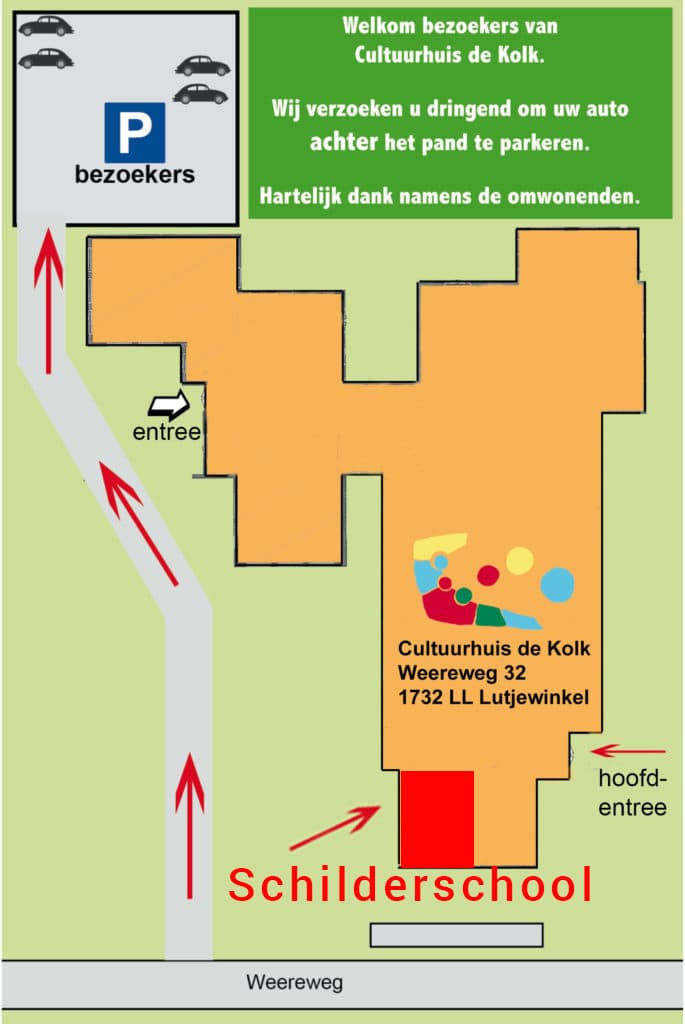 Plattegrond parkeren Cultuurhuis De Kolk
